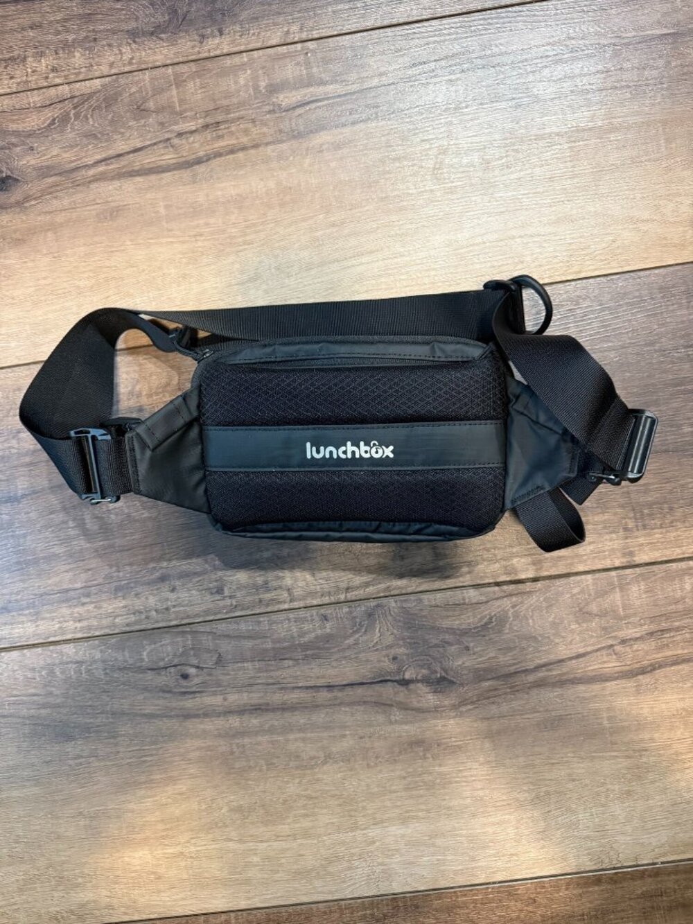 Lunchbox Sling Pack Black Anti Theft Fanny Pack Crossbody Festival Rave Bag